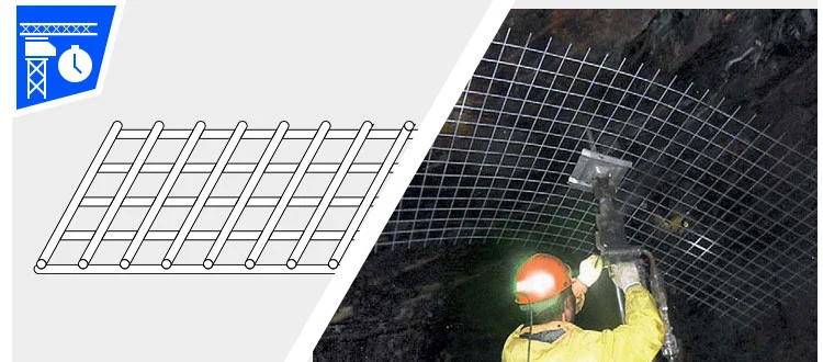 100 mm Hole Opening Galvanized Welded Mesh for Underground Mine Support