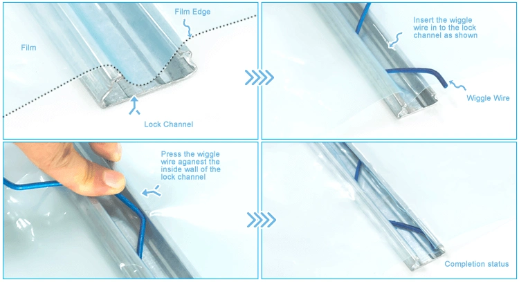 Multi-Span Greenhouse Accessories 2.0mm Spring Used for Locking Film Plastic Coating Galvanized Zigzag Wiggle Wire