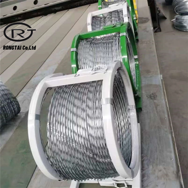 Hot Galvanized Stainless Steel Fence Wiring Concertina Razor Barbed Wire