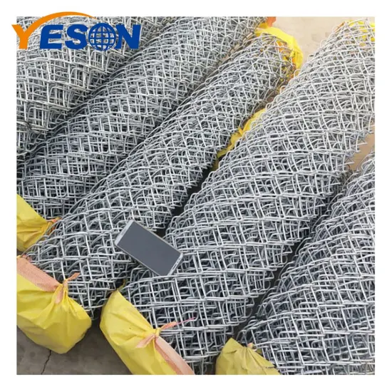 9g et 10g Wire 50X50 Diamond Mesh galvanisé à chaud 6′ Clôture en grillage de fer à maillons de chaîne / Clôture à maillons de chaîne enduite de PVC Rouleaux de 50FT